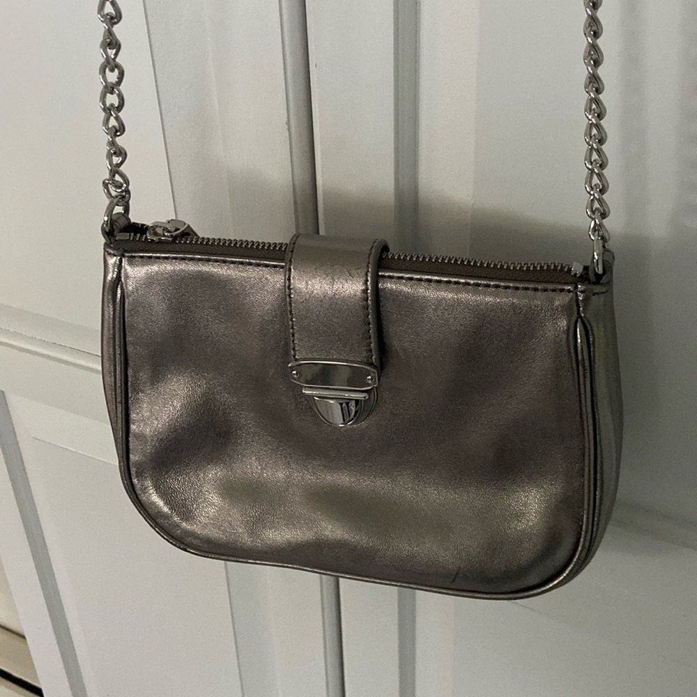 Talbots Silver Crossbody with chain detail